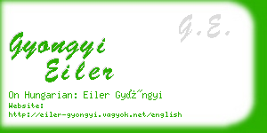 gyongyi eiler business card